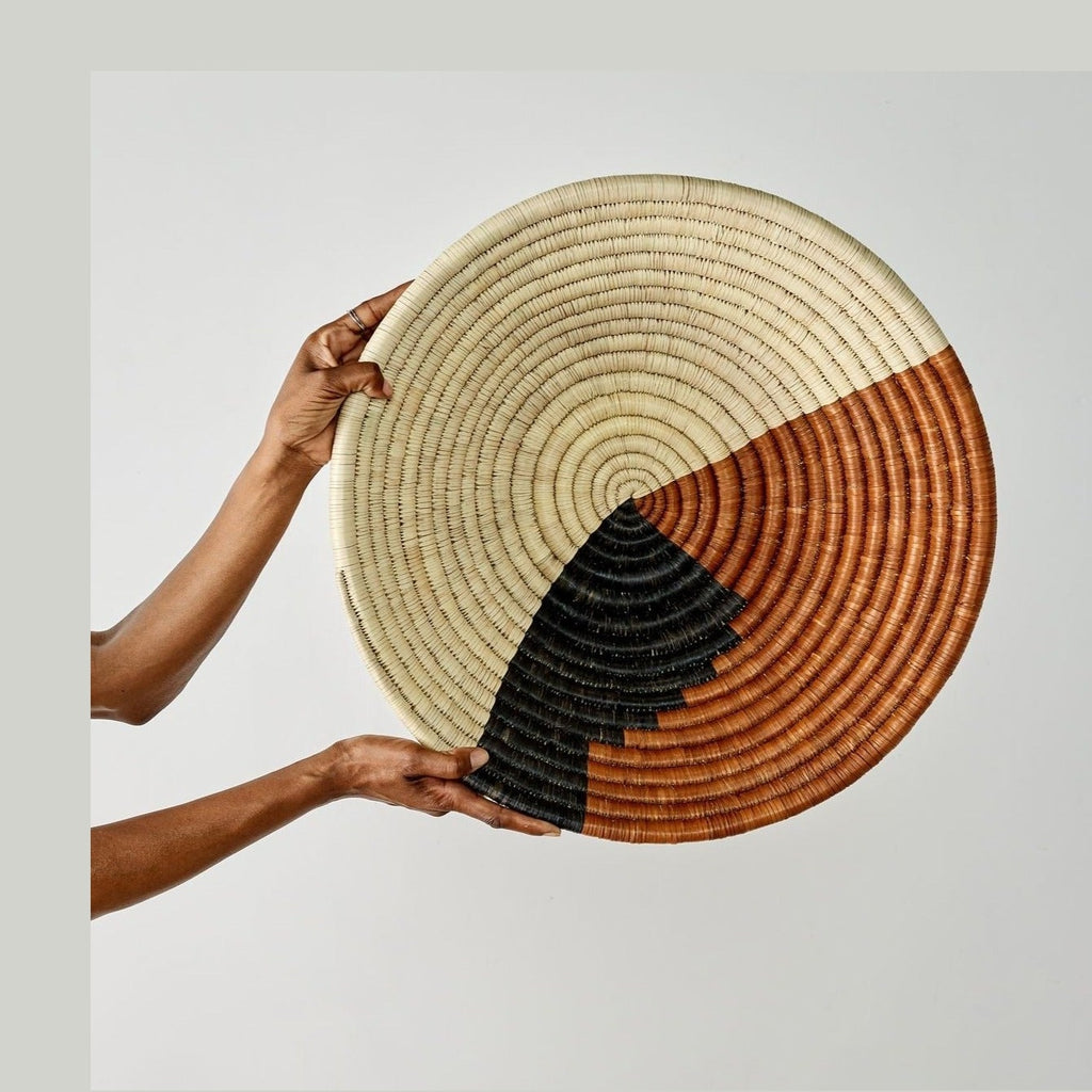 Mongu Tri-Color Hand-Woven Decorative Bowl