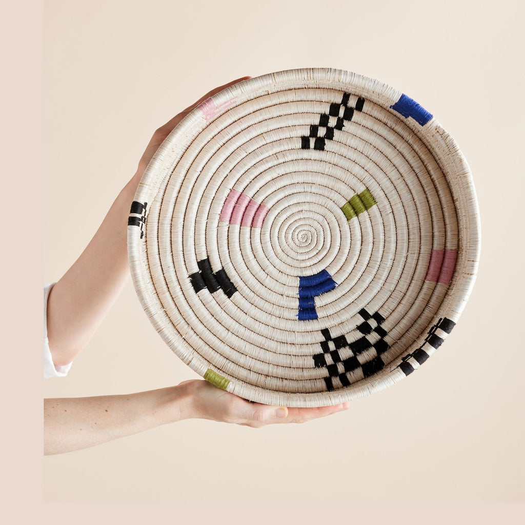 Mosaic Woven Nesting Tray