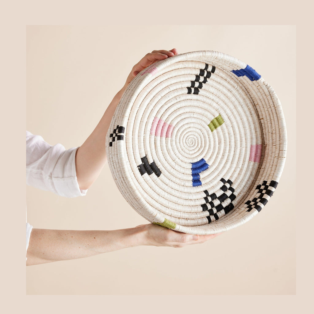 Mosaic Woven Nesting Tray
