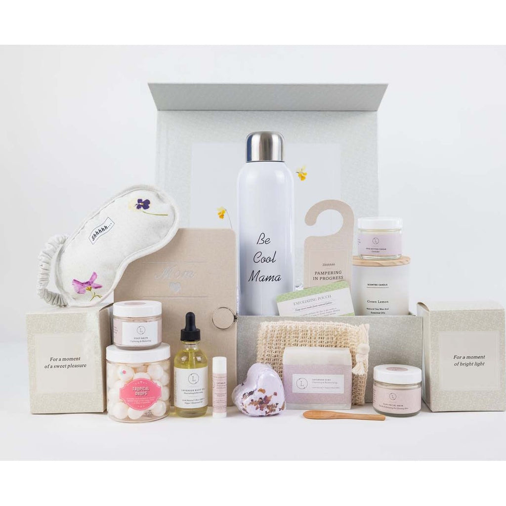 Mother Spa Gift Basket | Lavender Self-Care Gift for Mom