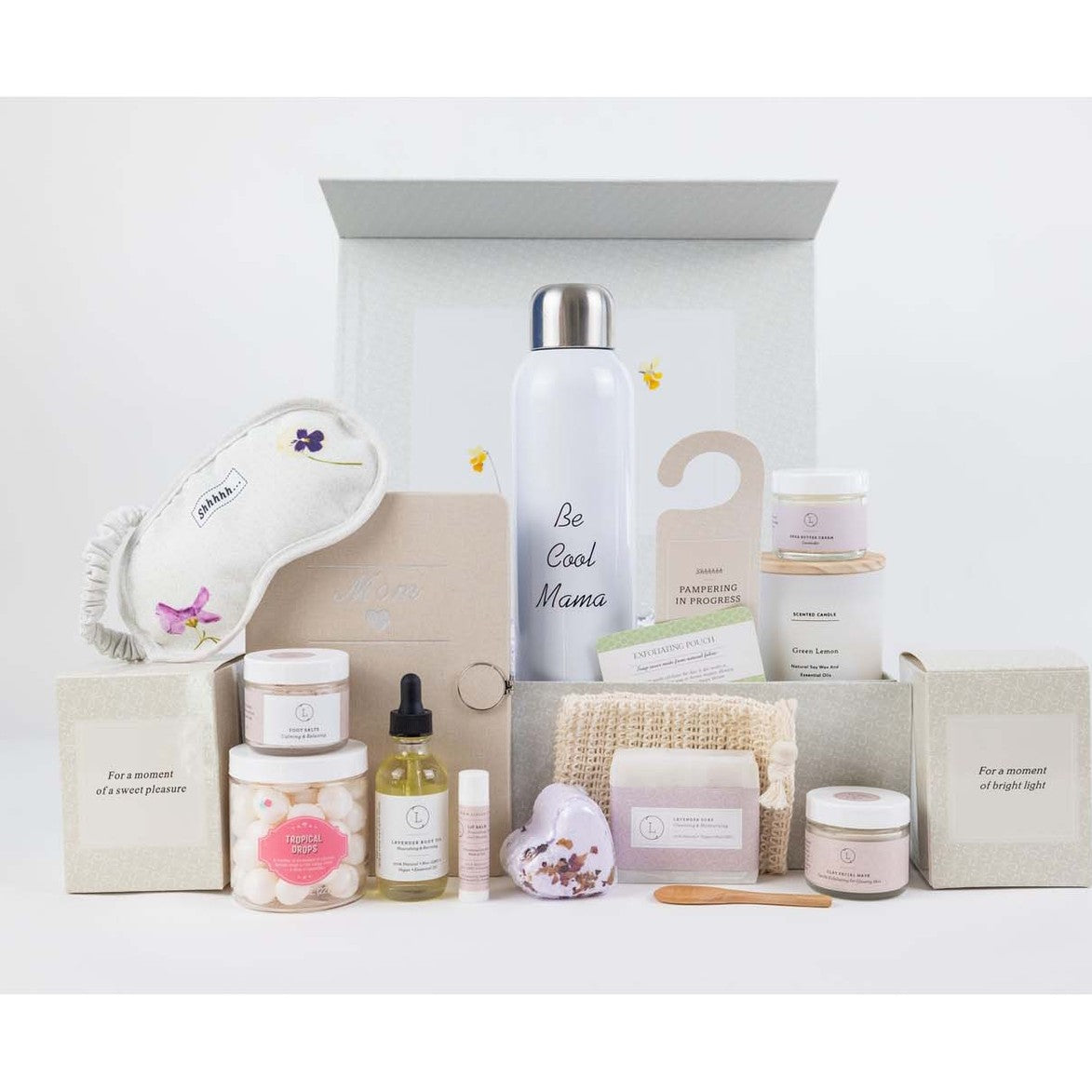 Mother Spa Gift Basket | Lavender Self-Care Gift for Mom