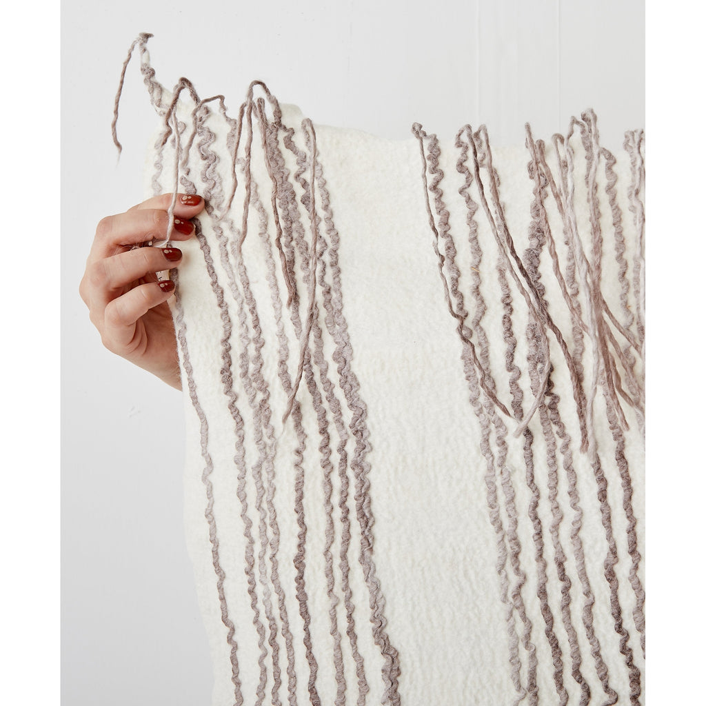 Musullah Fine Line Merino Wool and Silk Throw