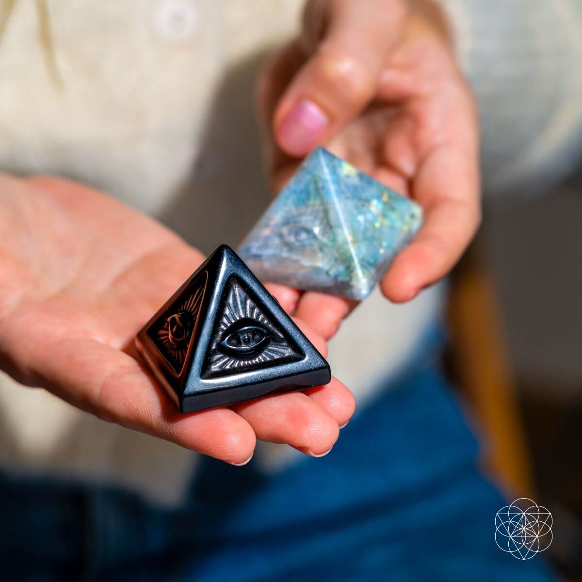 Mystic Indian Labradorite Pyramid Decor | Conscious Items