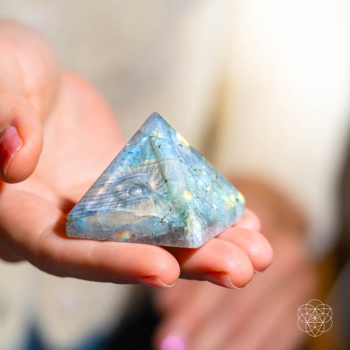 Mystic Indian Labradorite Pyramid Decor | Conscious Items