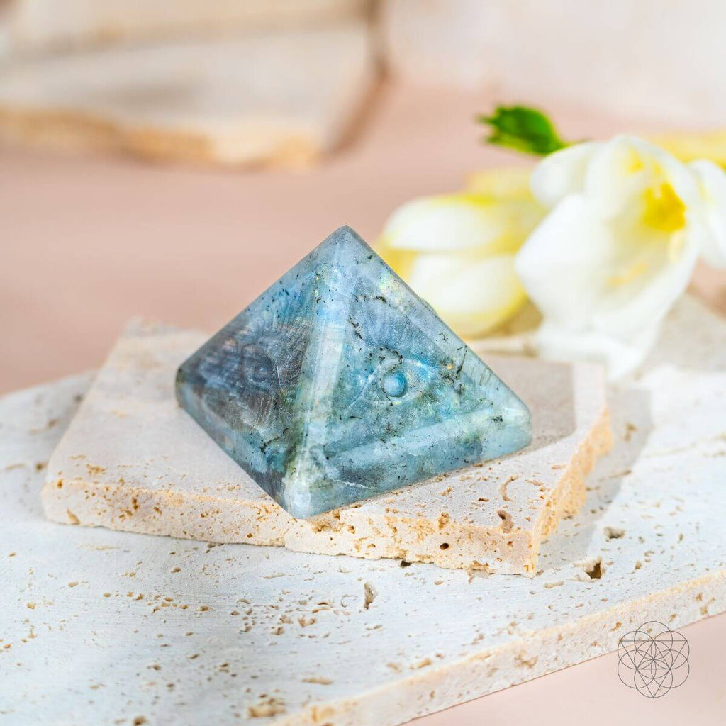 Mystic Indian Labradorite Pyramid Decor | Conscious Items