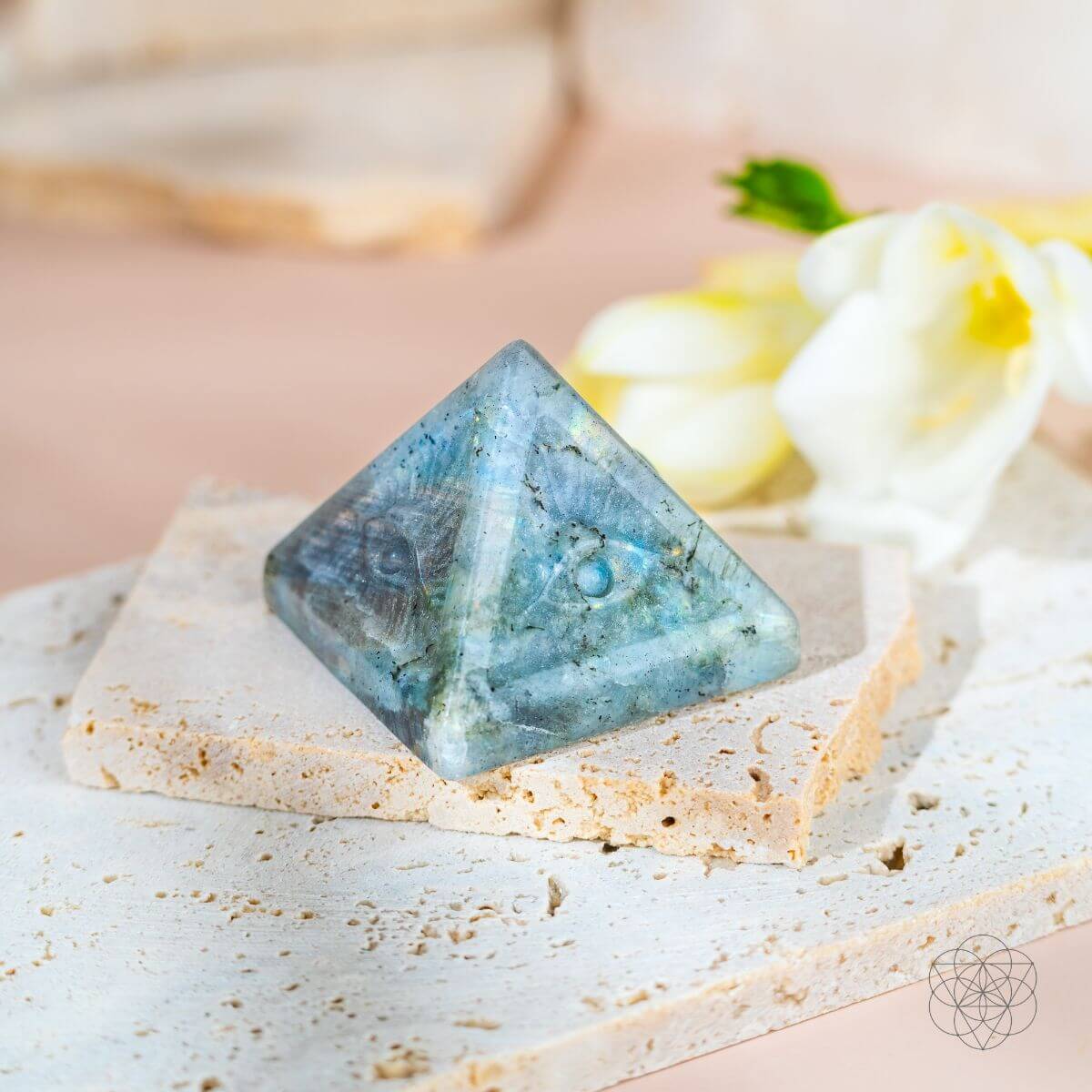 Mystic Indian Labradorite Pyramid Decor | Conscious Items