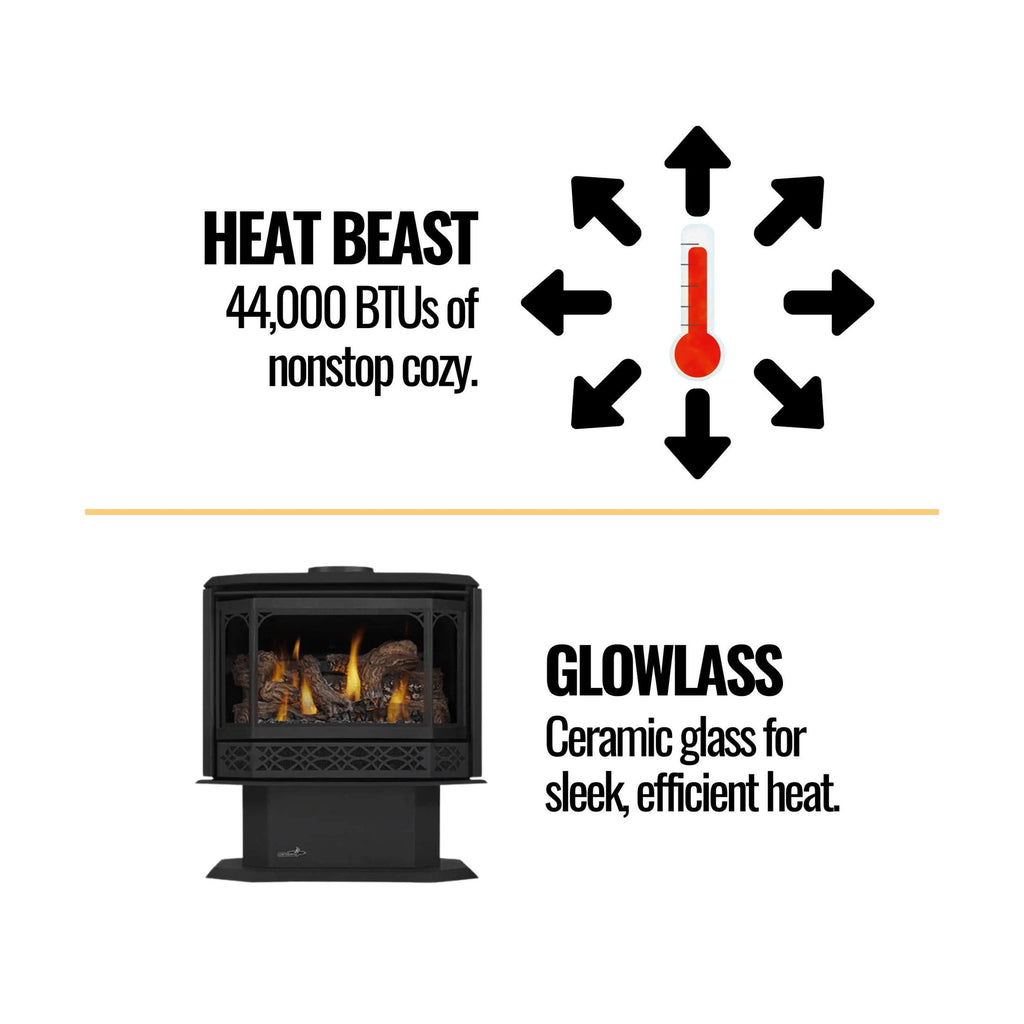 Napoleon Havelock 50 Direct Vent Natural Gas Stove | 44,000 BTU Triple Burner