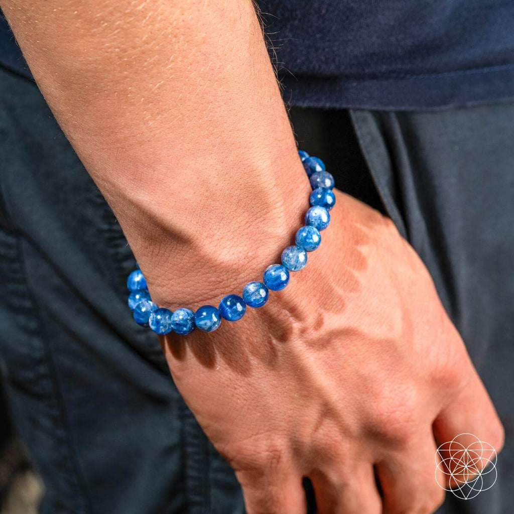 Natural Kyanite Bead Bracelet Statement | Conscious Items