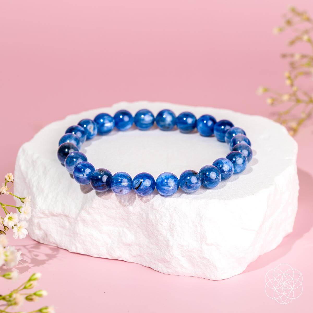 Natural Kyanite Bead Bracelet Statement | Conscious Items
