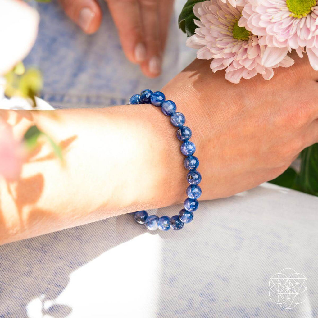 Natural Kyanite Bead Bracelet Statement | Conscious Items