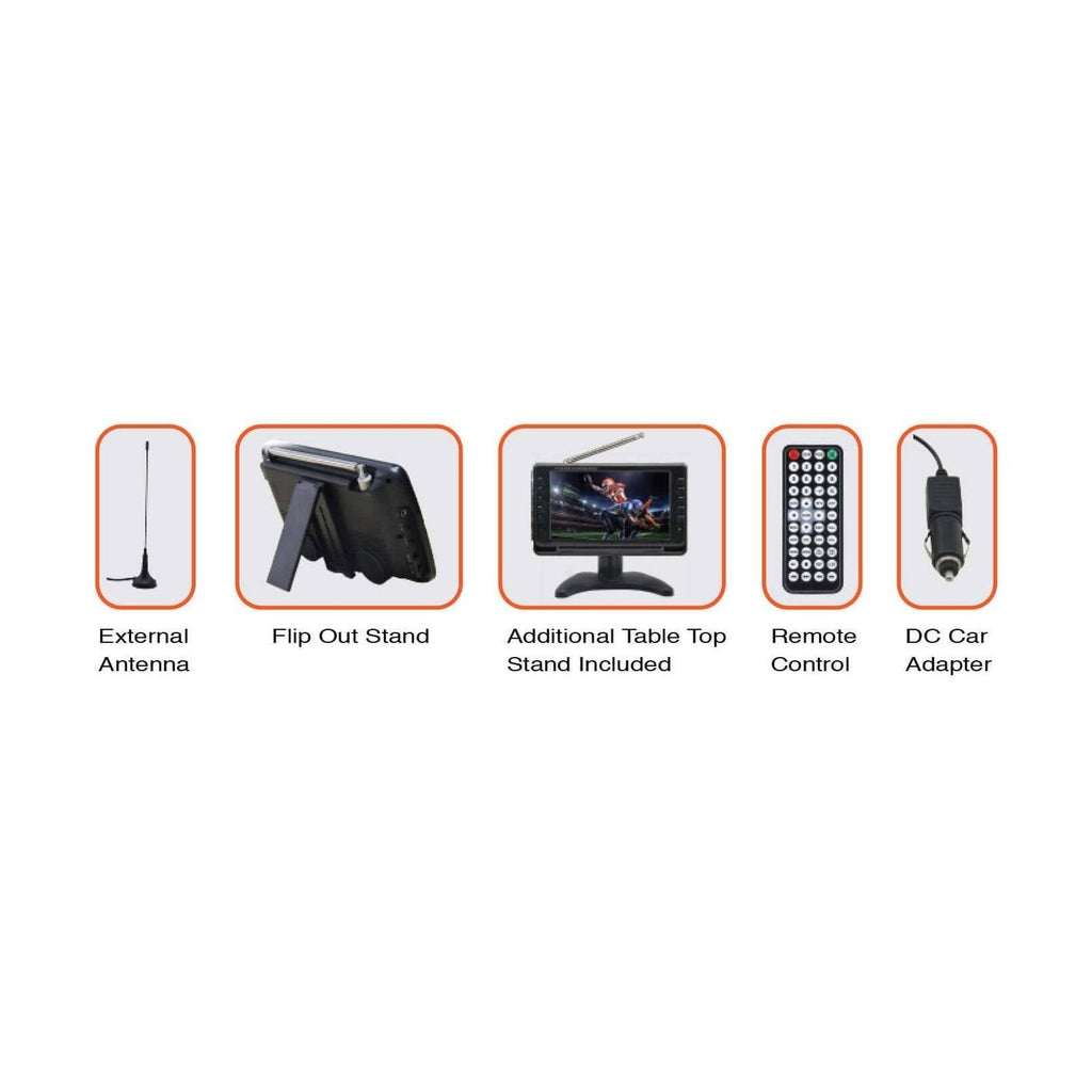 Naxa 9" Portable 12 Volt TV & Digital Multimedia Player