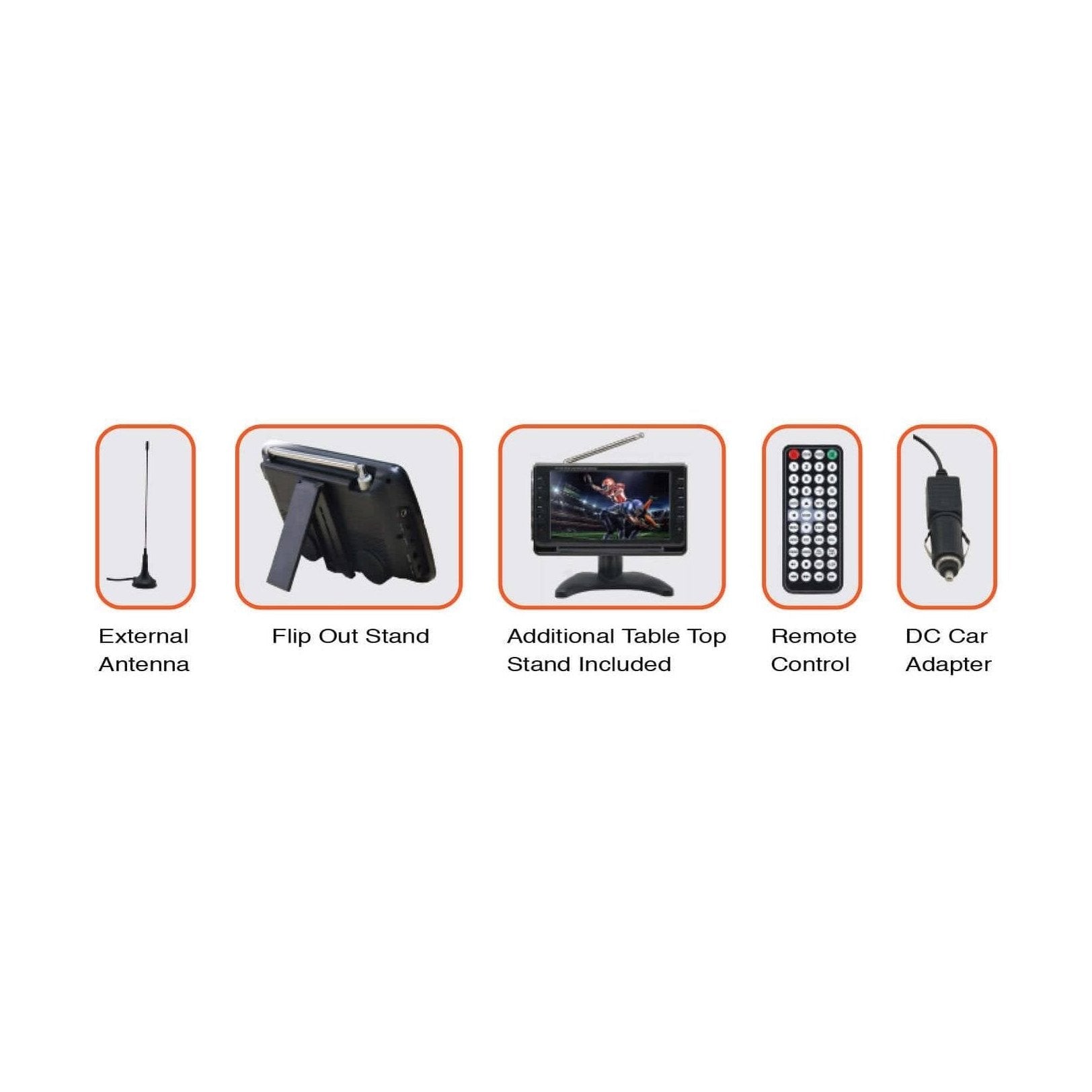 Naxa 9" Portable 12 Volt TV & Digital Multimedia Player
