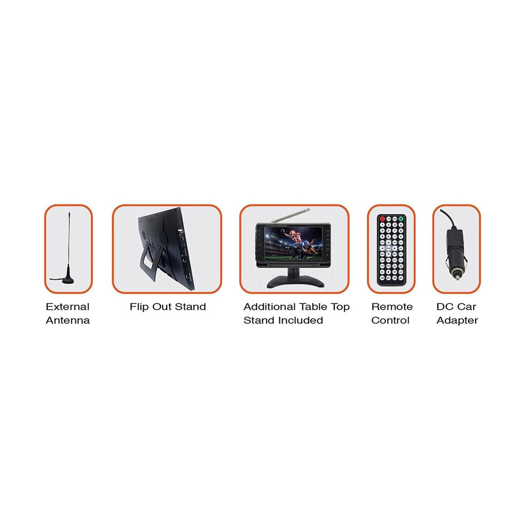 Naxa Portable 14.1" 12 Volt ACDC TV and Digital Multimedia Player
