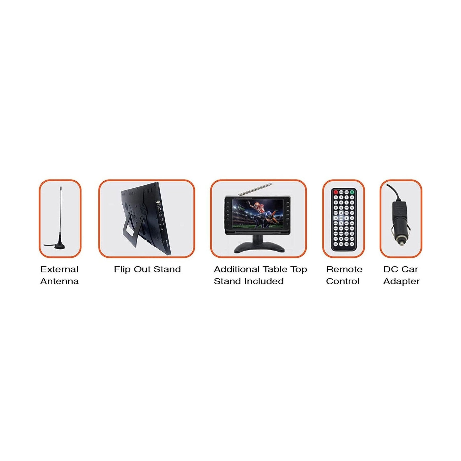 Naxa Portable 14.1" 12 Volt ACDC TV and Digital Multimedia Player