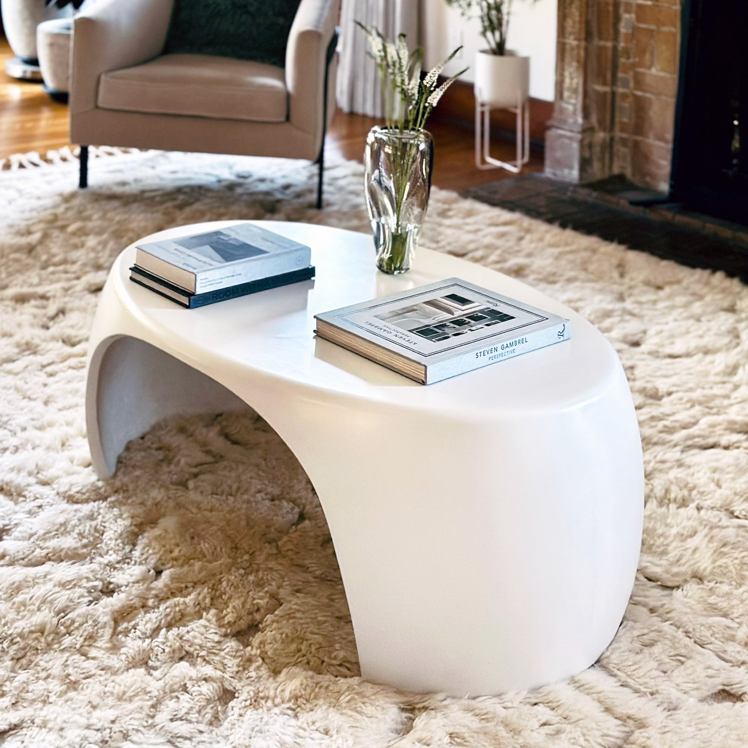 Nook Coffee Table With River Stone Inspired Curves by Patrick Cain Designs