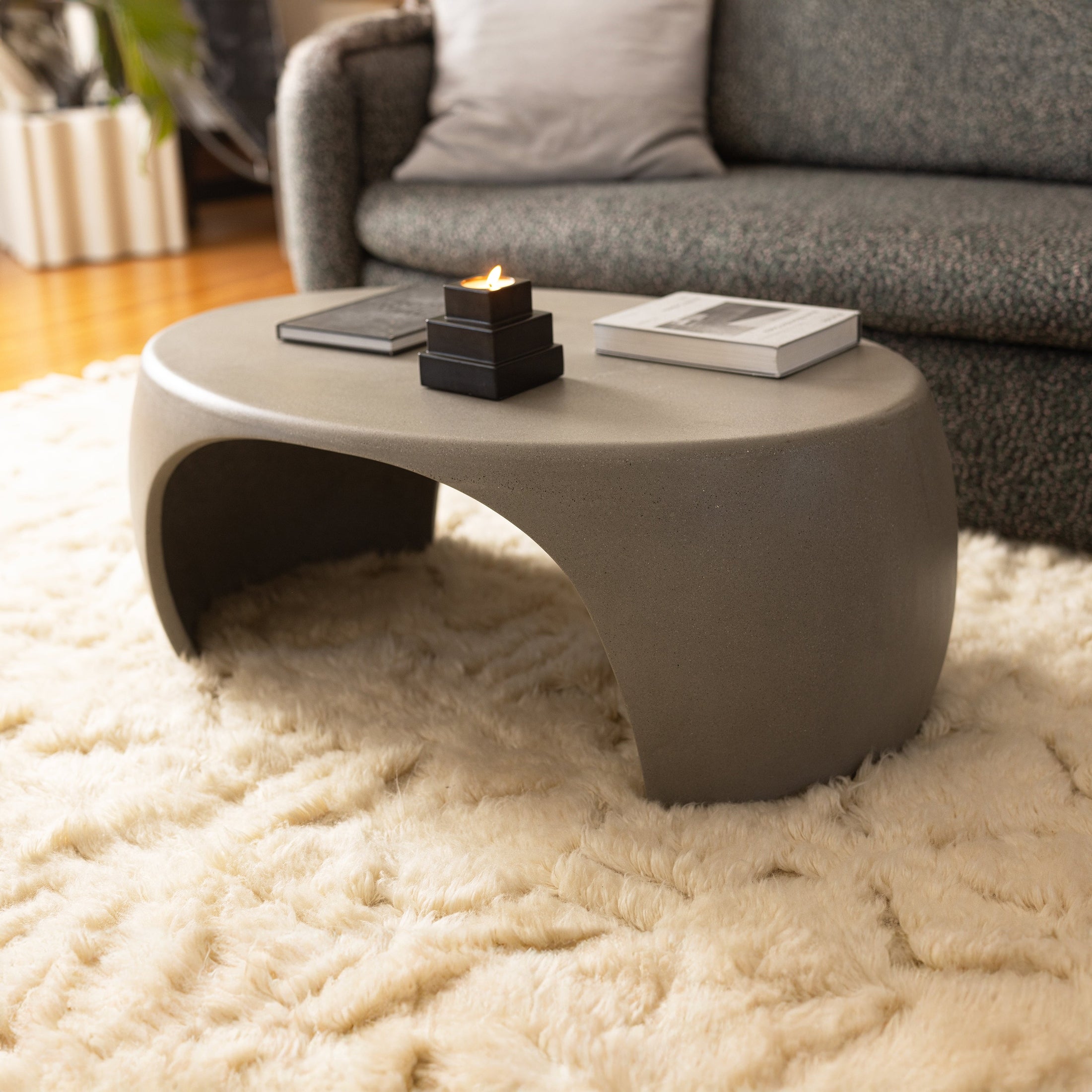 Nook Coffee Table With River Stone Inspired Curves by Patrick Cain Designs