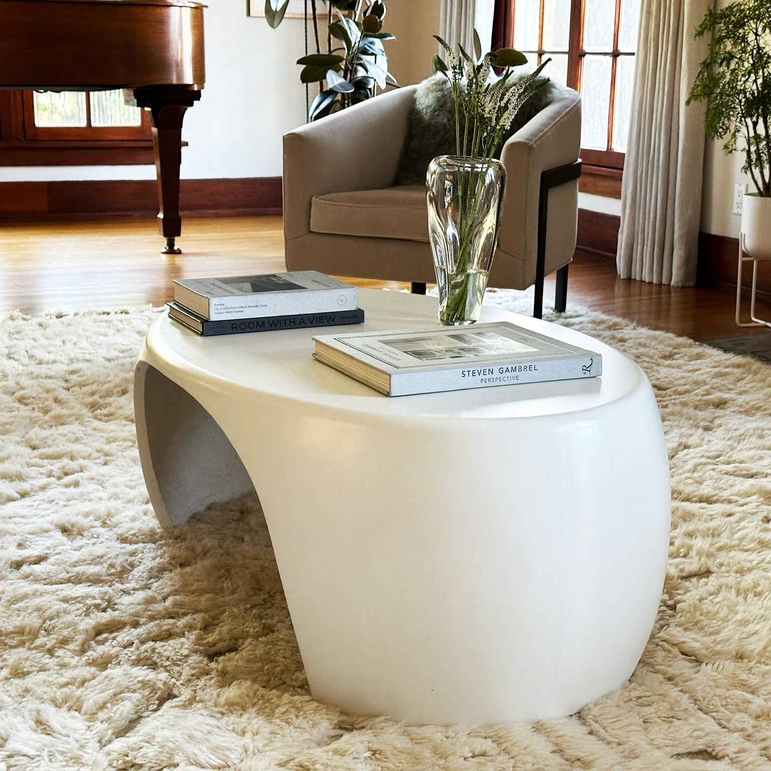 Nook Coffee Table With River Stone Inspired Curves by Patrick Cain Designs