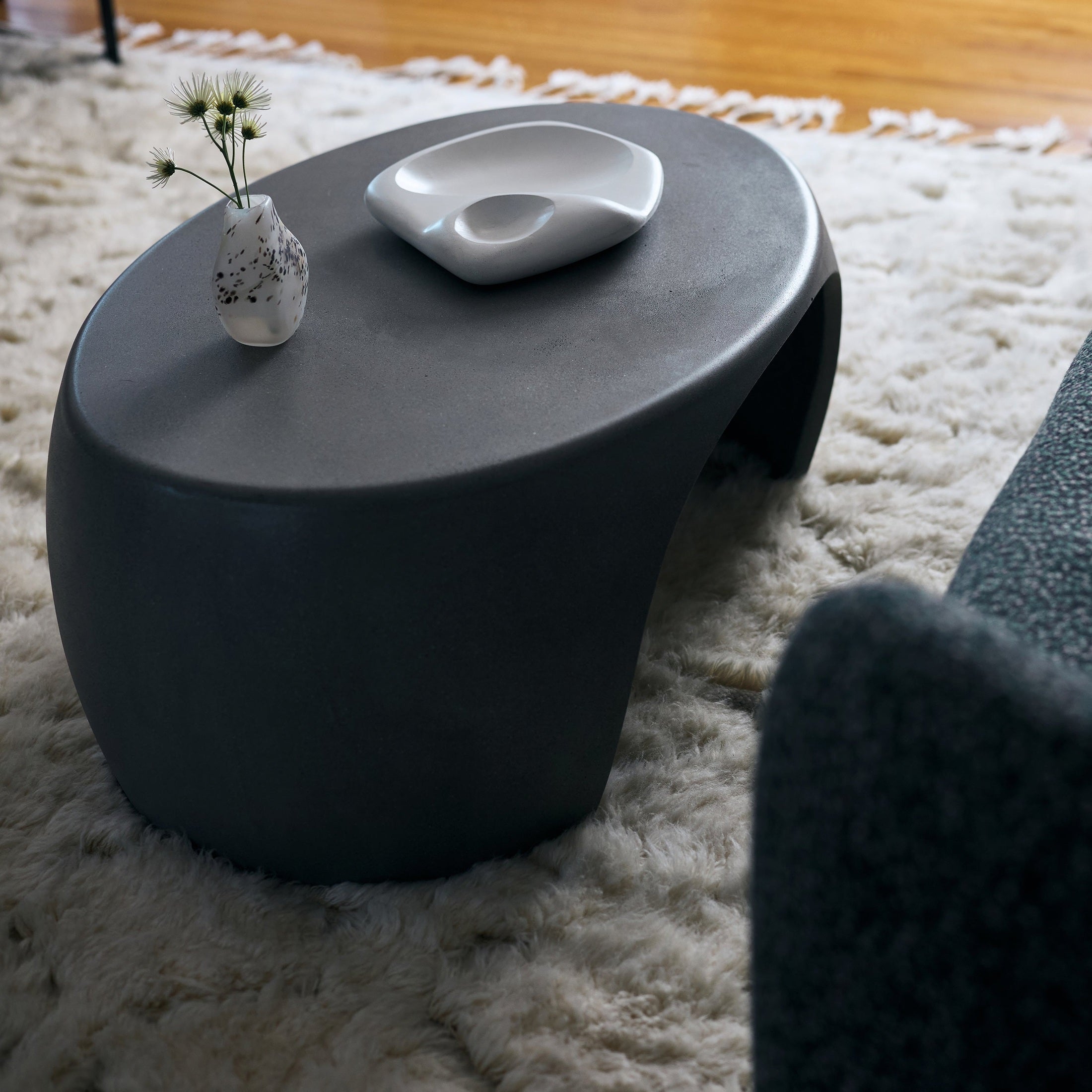 Nook Coffee Table With River Stone Inspired Curves by Patrick Cain Designs