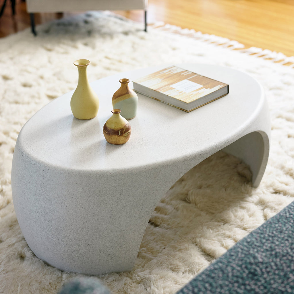 Nook Coffee Table With River Stone Inspired Curves by Patrick Cain Designs