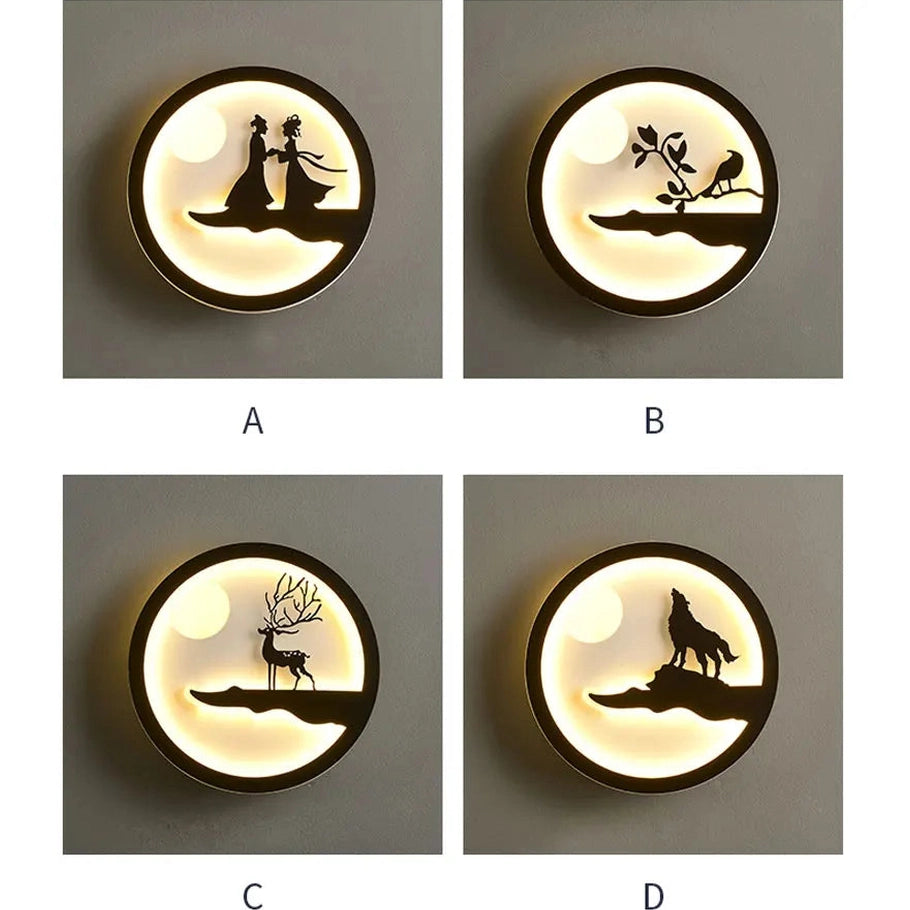 Nordic Character Glow Wall Lamp Slim | Dlight Decor
