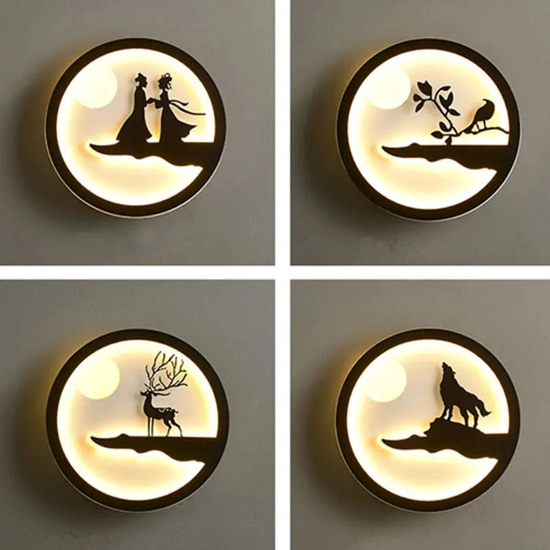 Nordic Character Glow Wall Lamp Slim | Dlight Decor