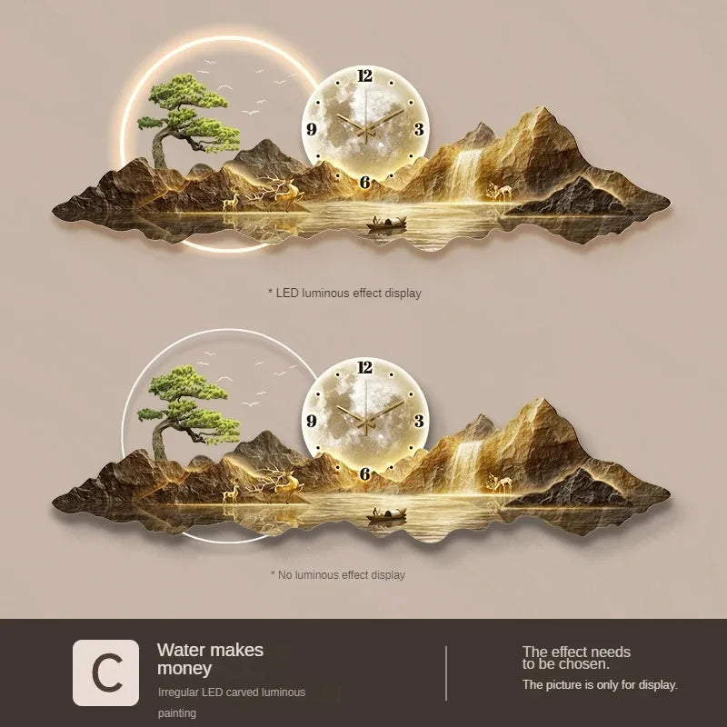 Nordic Silent LED Ambient Wall Clock | Dlight Decor