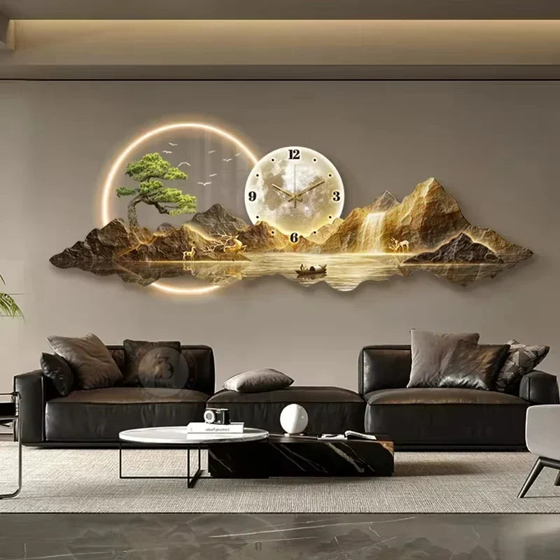 Nordic Silent LED Ambient Wall Clock | Dlight Decor
