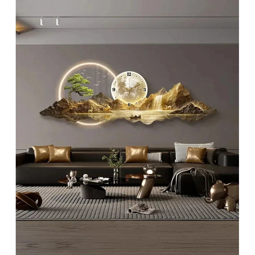Nordic Silent LED Ambient Wall Clock | Dlight Decor