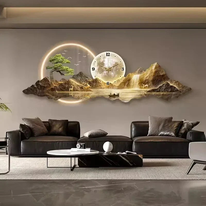 Nordic Silent LED Ambient Wall Clock | Dlight Decor