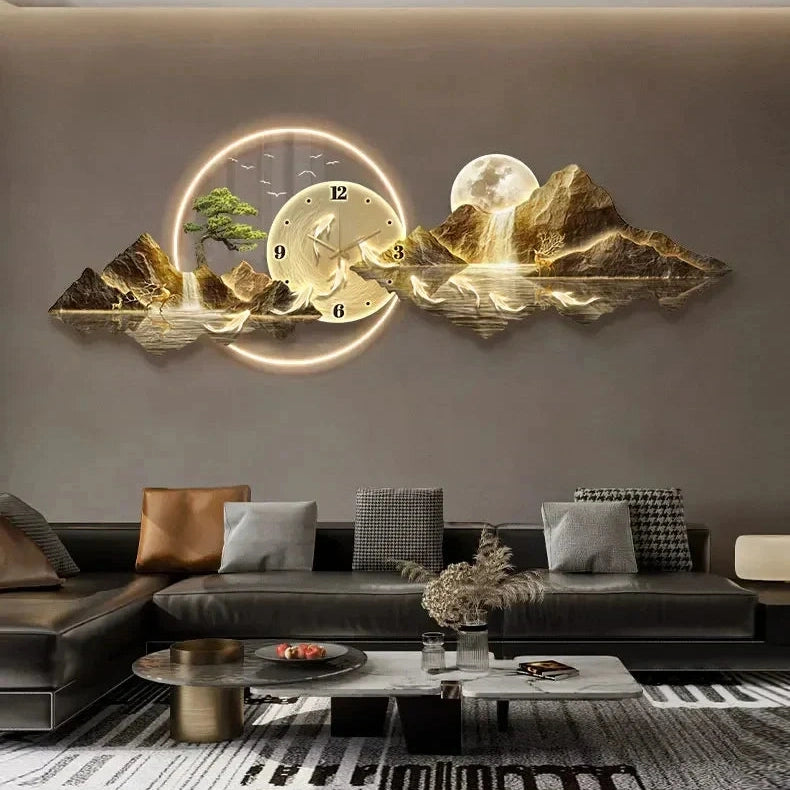 Nordic Silent LED Ambient Wall Clock | Dlight Decor