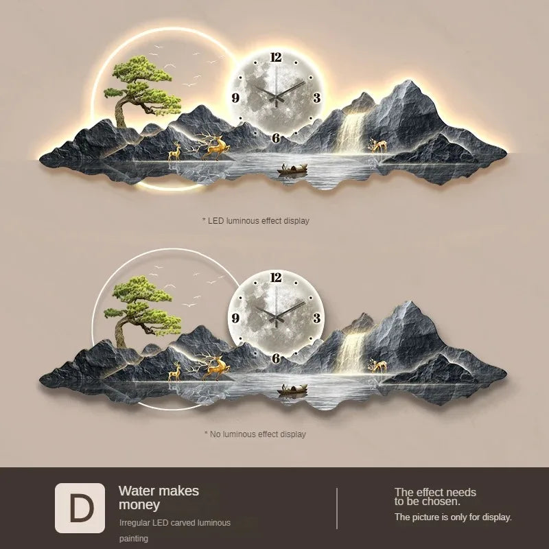 Nordic Silent LED Ambient Wall Clock | Dlight Decor