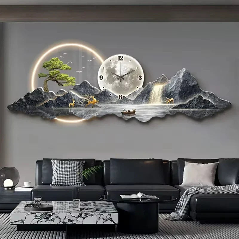 Nordic Silent LED Ambient Wall Clock | Dlight Decor