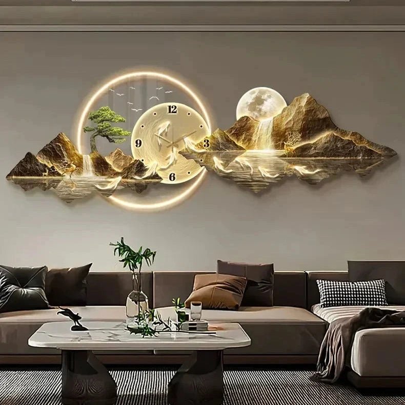 Nordic Silent LED Ambient Wall Clock | Dlight Decor