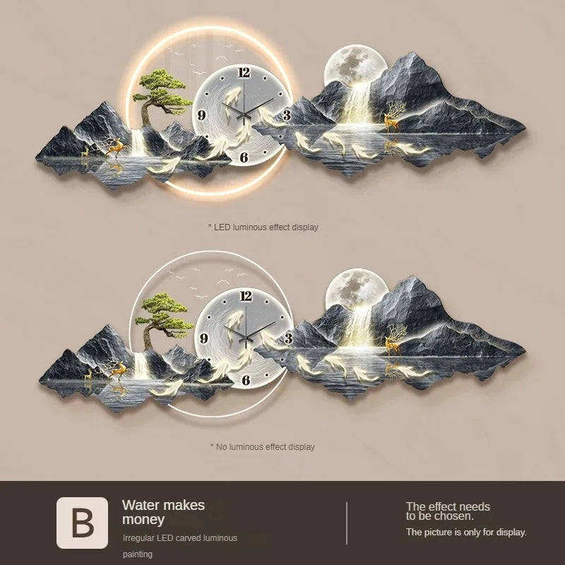 Nordic Silent LED Ambient Wall Clock | Dlight Decor