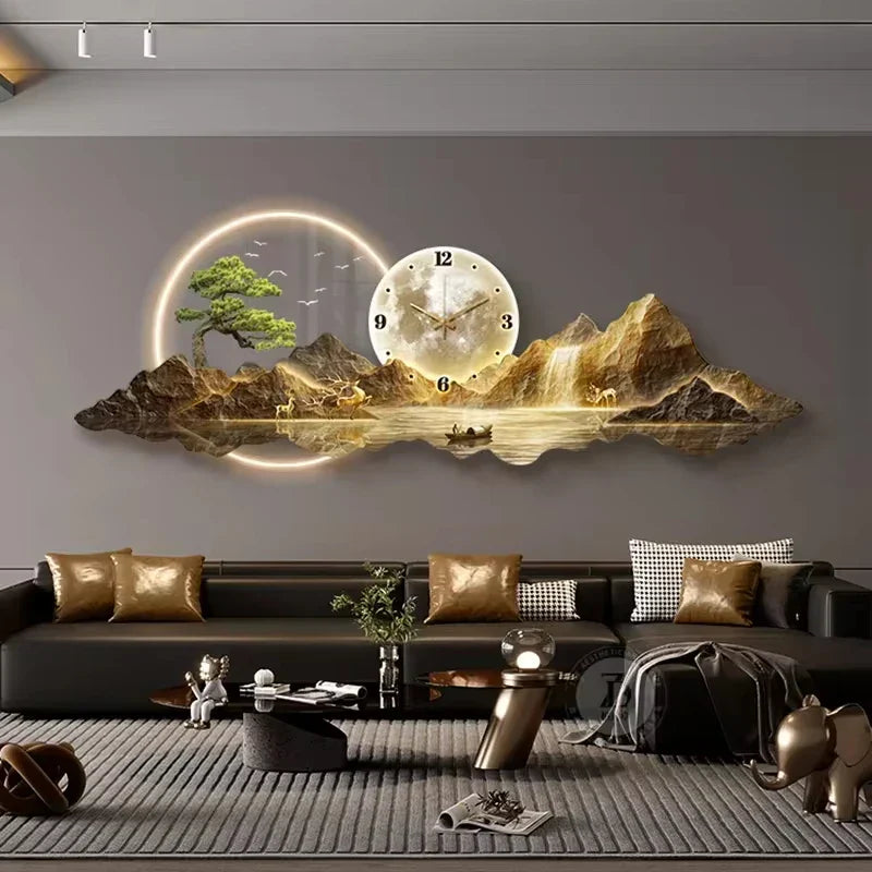 Nordic Silent LED Ambient Wall Clock | Dlight Decor