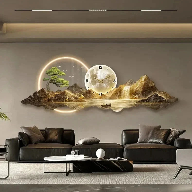 Nordic Silent LED Ambient Wall Clock | Dlight Decor