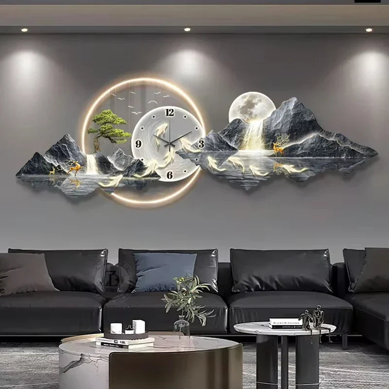 Nordic Silent LED Ambient Wall Clock | Dlight Decor