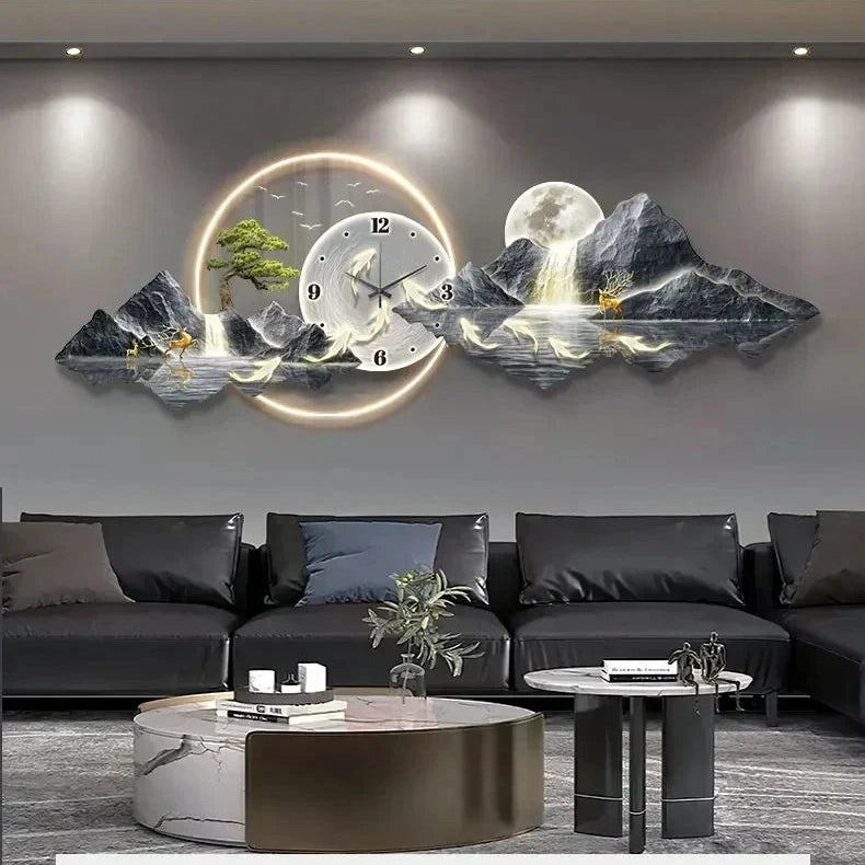 Nordic Silent LED Ambient Wall Clock | Dlight Decor