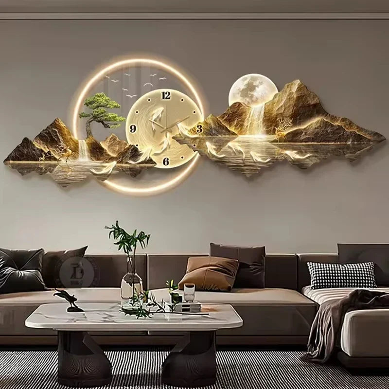 Nordic Silent LED Ambient Wall Clock | Dlight Decor