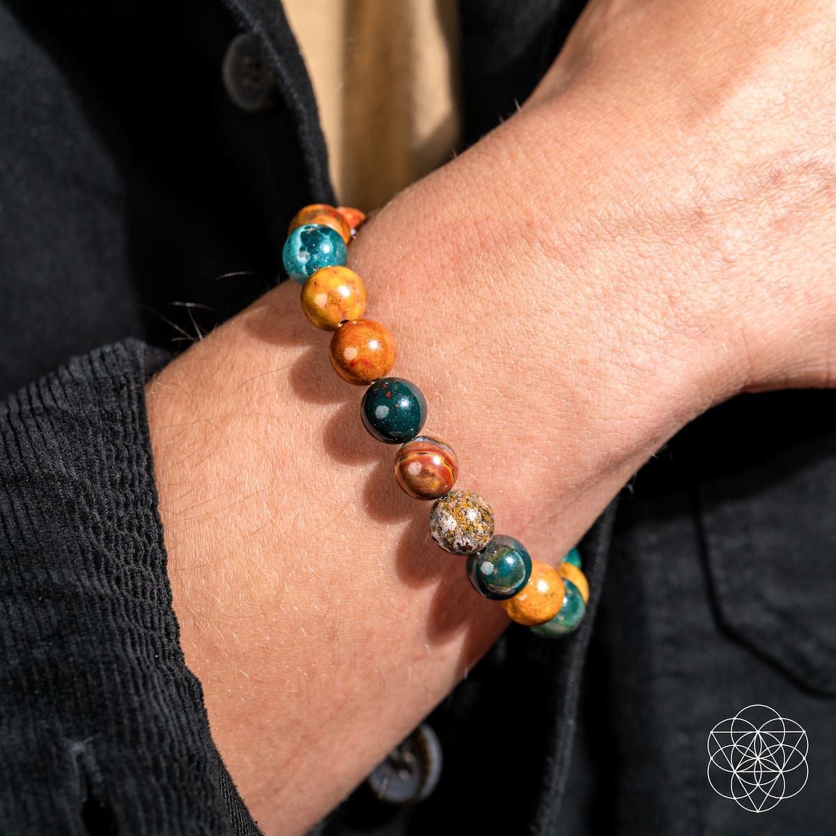 Ocean Jasper Beaded Gemstone Bracelet | Conscious Items