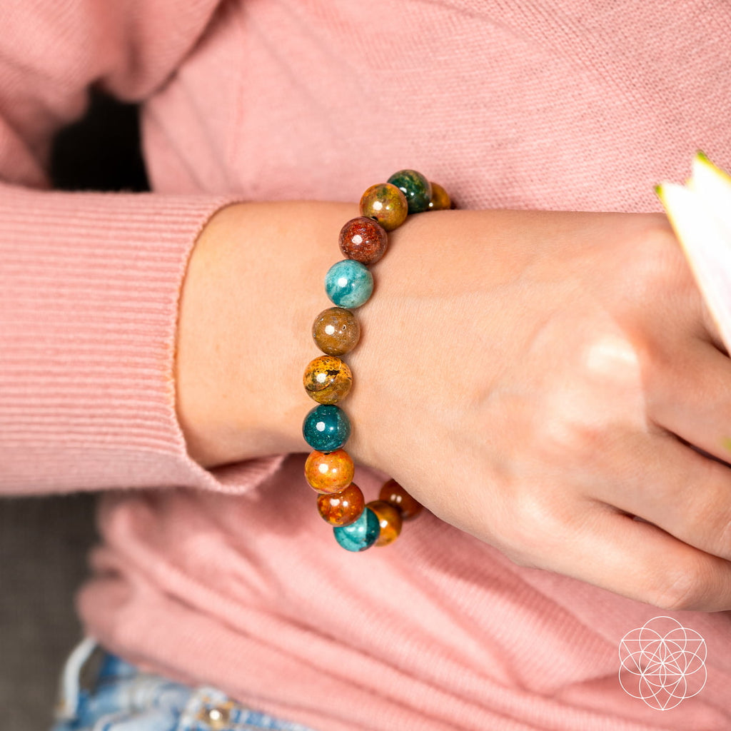 Ocean Jasper Beaded Gemstone Bracelet | Conscious Items
