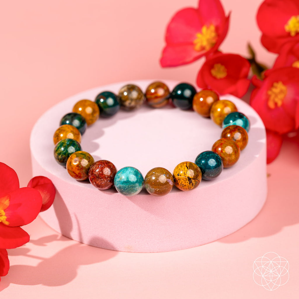 Ocean Jasper Beaded Gemstone Bracelet | Conscious Items