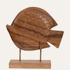 Ocean Whisper – Hand-Carved Wooden Fish Sculpture, Artistic Home Décor, Gift for Mom