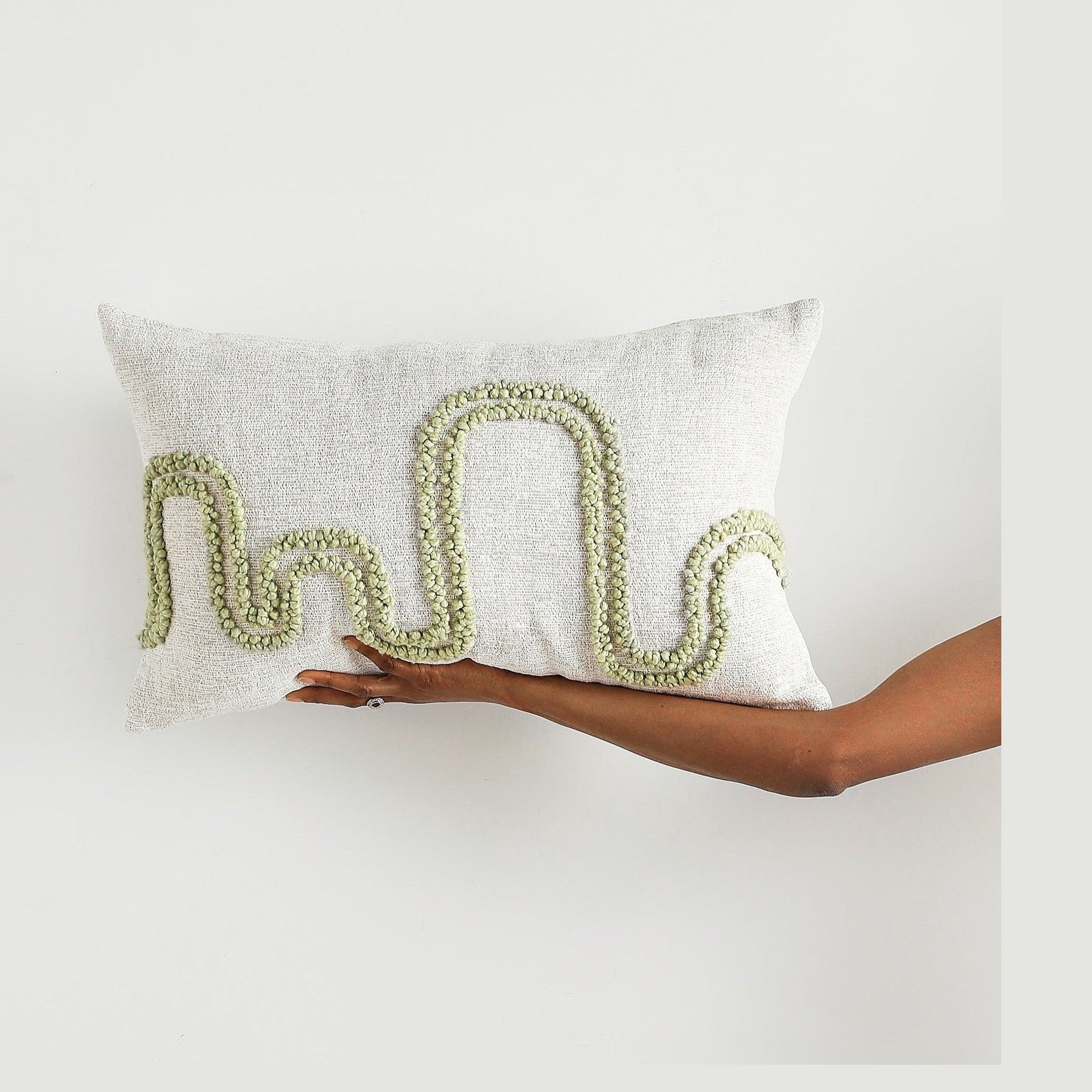 Olive & Gray Mirage Lumbar Throw Pillow