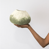 Olive Green Ombre Wool Decorative Ukhamba Bowl