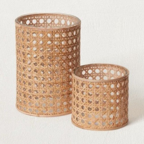 Oliver Cane Votive Candle Holder