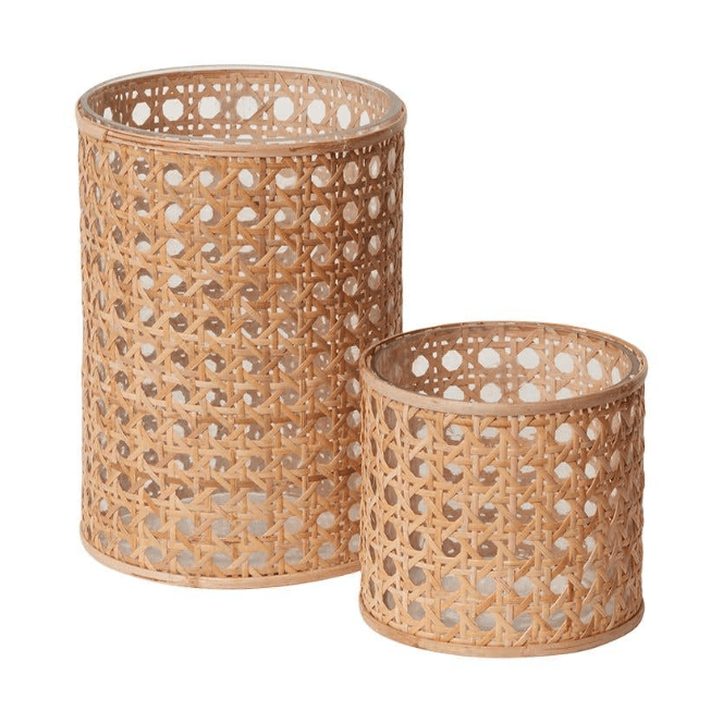 Oliver Cane Votive Candle Holder