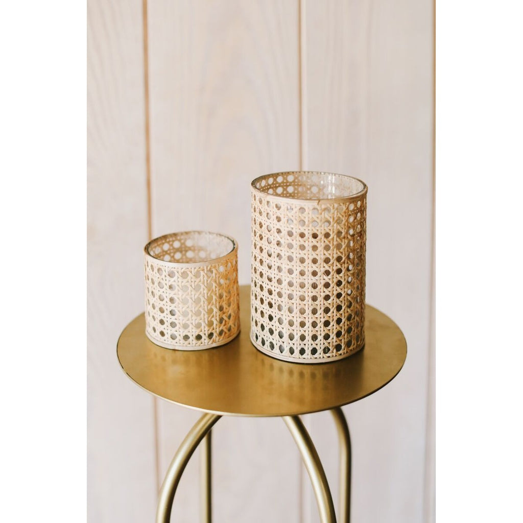 Oliver Cane Votive Candle Holder