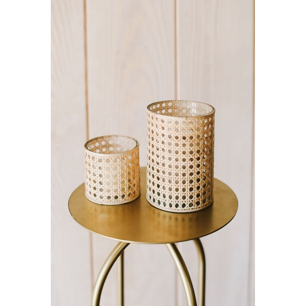 Oliver Cane Votive Candle Holder