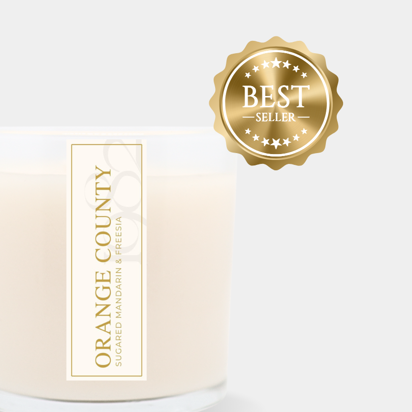 Orange County (14 oz Double Wick) - Notes: Mandarin Oranges, Peaches, Strawberries, Citron & Sugar, Freesia by 1982 Candle Co.™